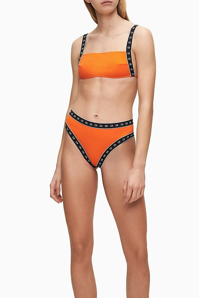Vrchní díl plavek KW0KW00887-SCA oranžová - Calvin Klein oranžová M