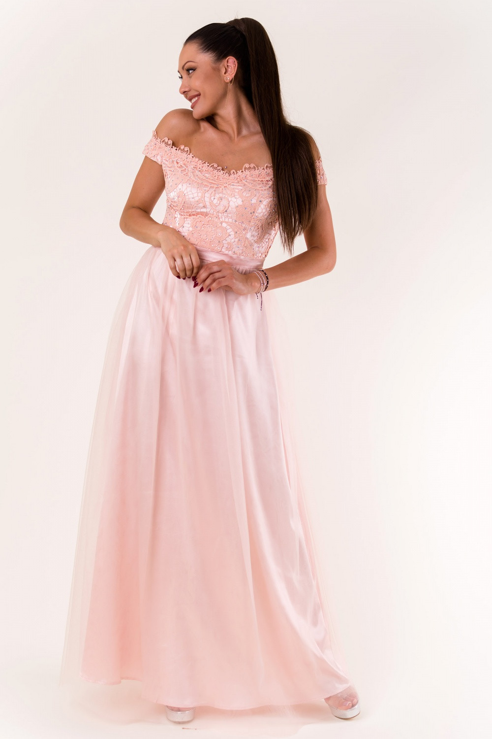 Dámské šaty HM2197 - YourNewStyle L pudrovo-růžová