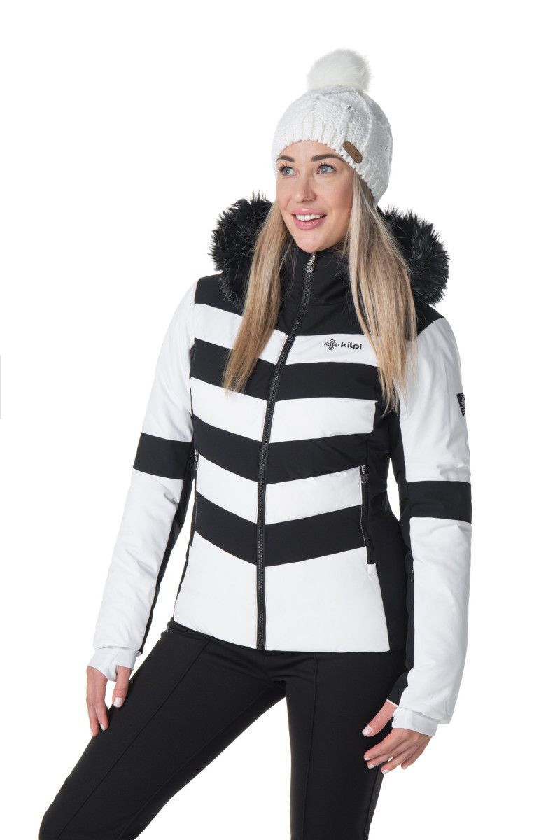 Dámská lyžařská bunda MASSIMA-W Bílá s černou - Kilpi bílá-černá 38