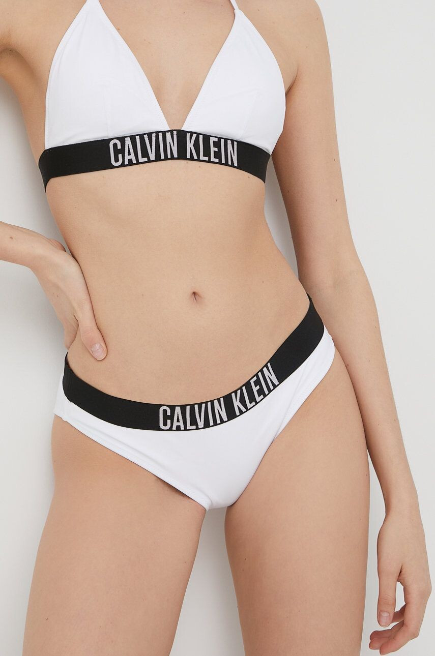 Dámské plavkové kalhotky KW0KW01859 YCD bílé - Calvin Klein S