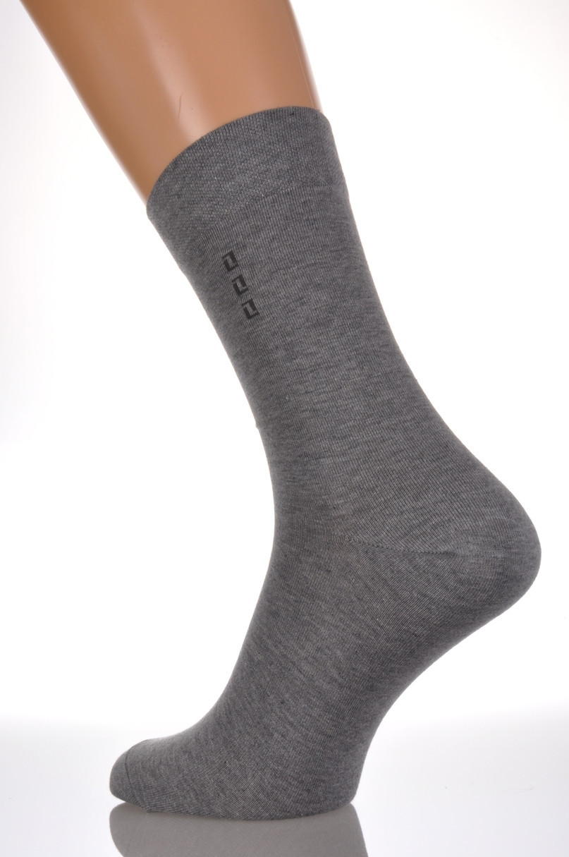 Pánské vzorované ponožky k obleku DERBY SVĚTLE ŠEDÁ 39-41