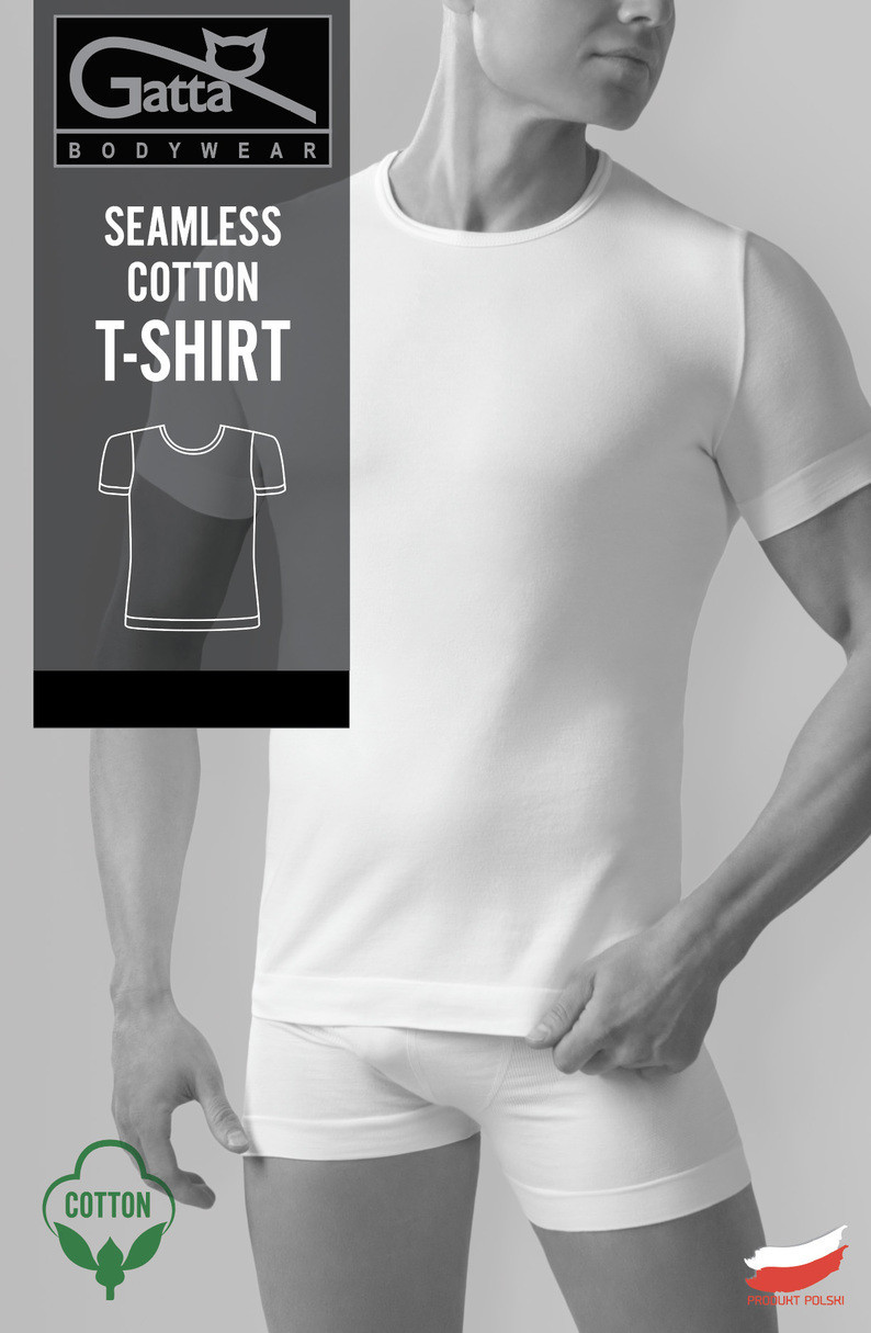 Koszulka Męska - SEAMLESS COTTON T-SHIRT bílá S