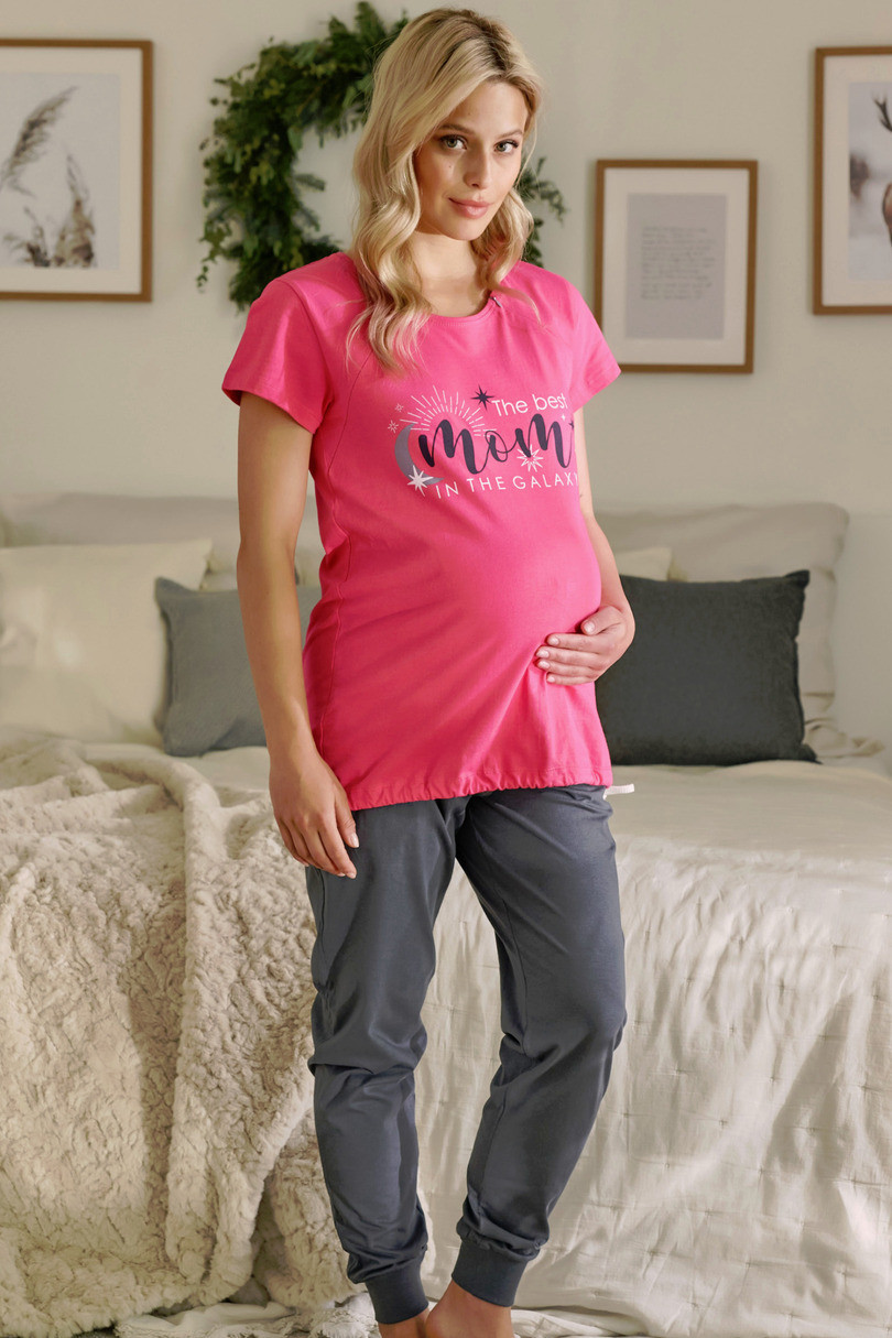 Dámské těhotenské pyžamo PCB.9901 PEONY M
