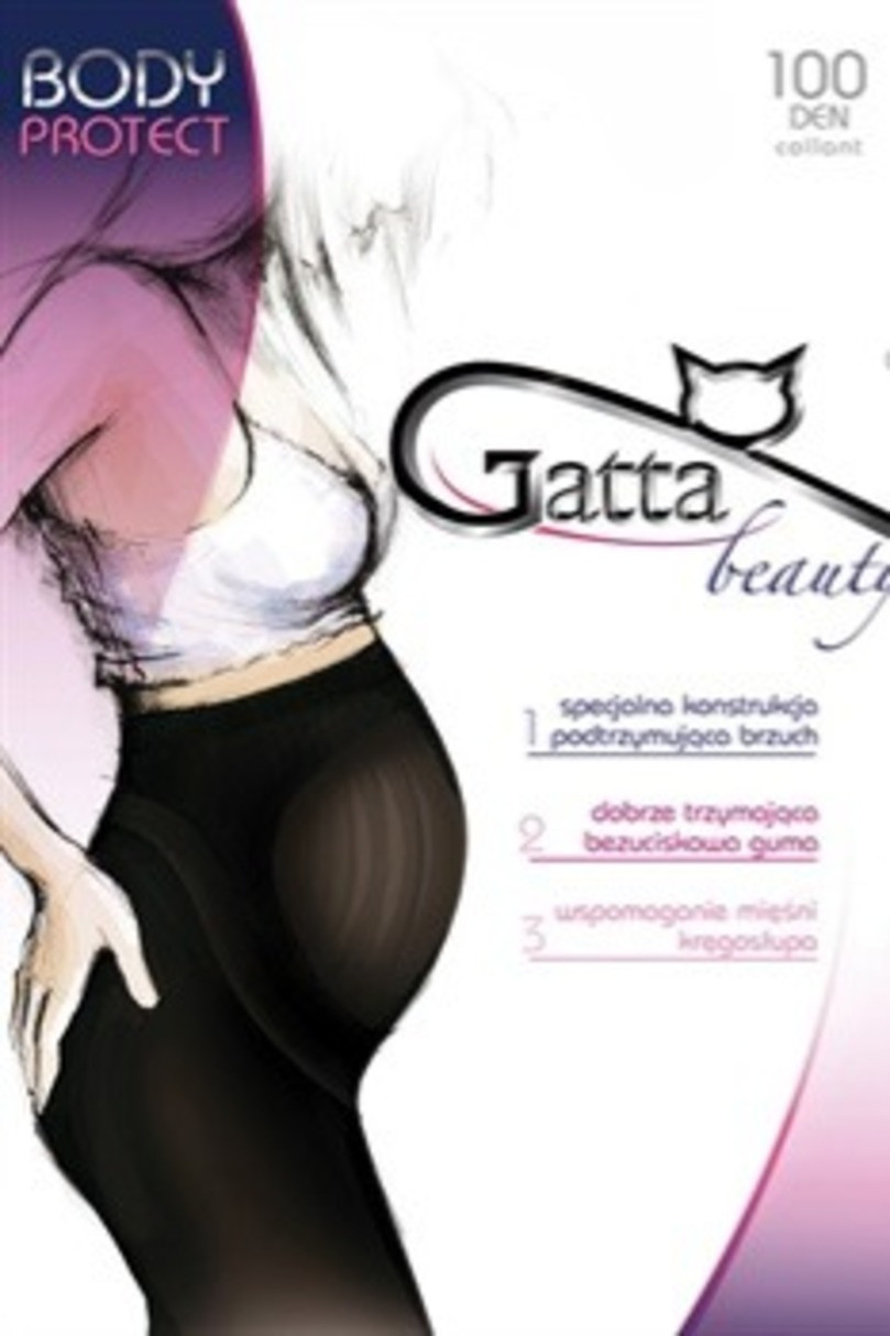 Těhotenské punčochové kalhoty BODY PROTECT - 100 DEN - GATTA nero 2-S