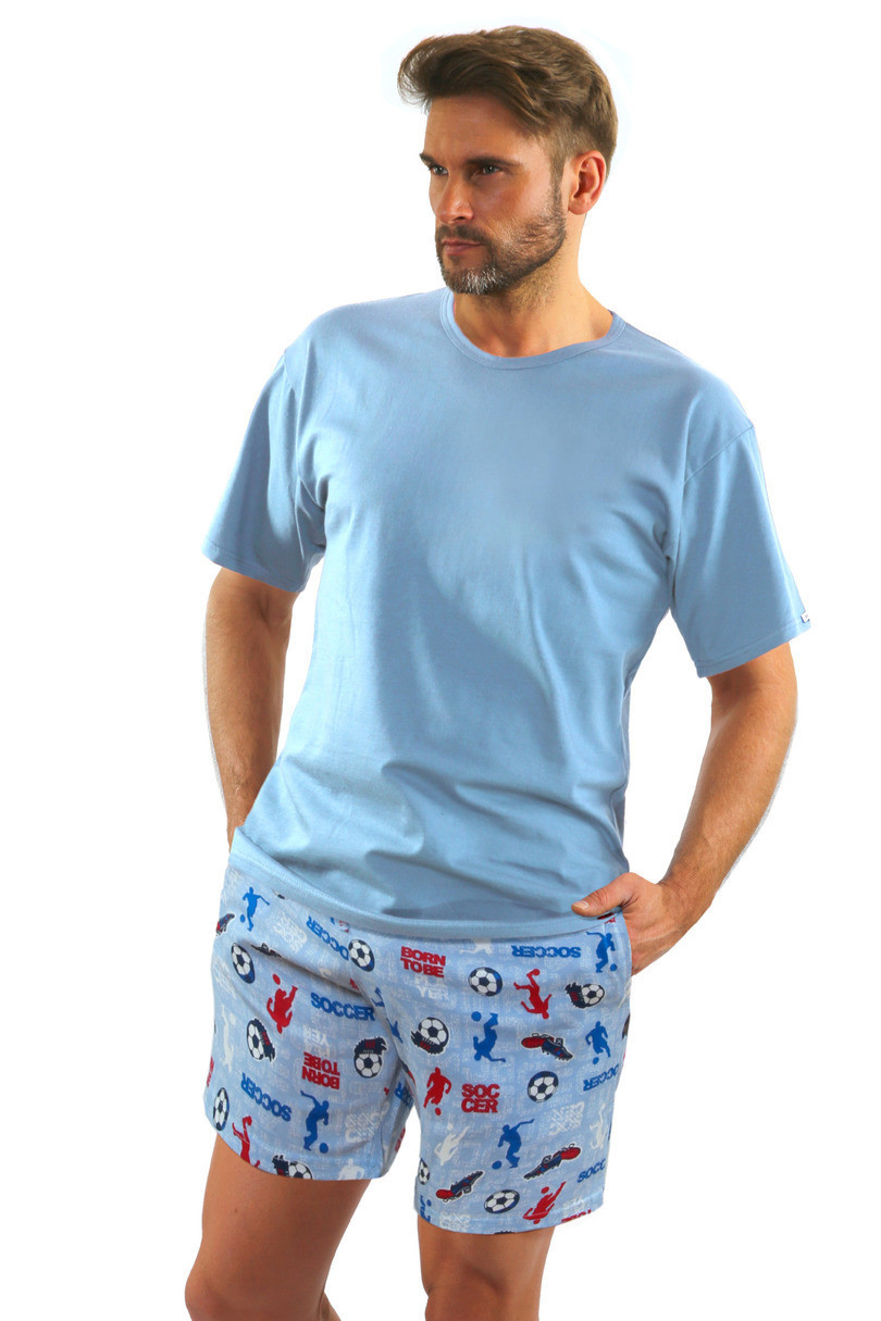 Pánské pyžamo s krátkými rukávy 2242/09 Modrá XXL