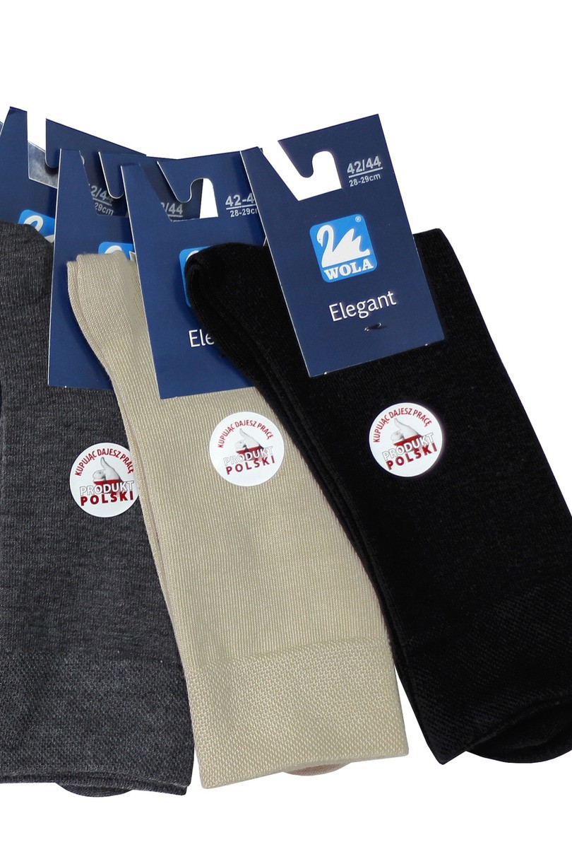 Pánské hladké ponožky s polyesterem MR ELEGANT titan 42/44