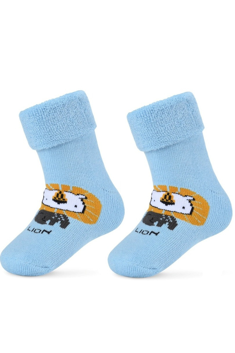 Dětské ponožky froté s ABS Modrá 15-17
