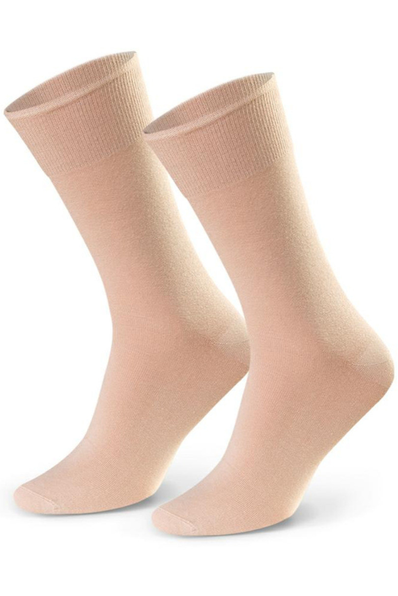 Tenké hladké pánské ponožky k obleku 056 Béžová 39-41