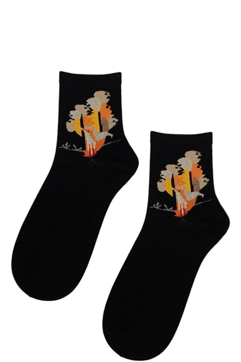 Dámské vzorované ponožky WOMAN černá 39-41