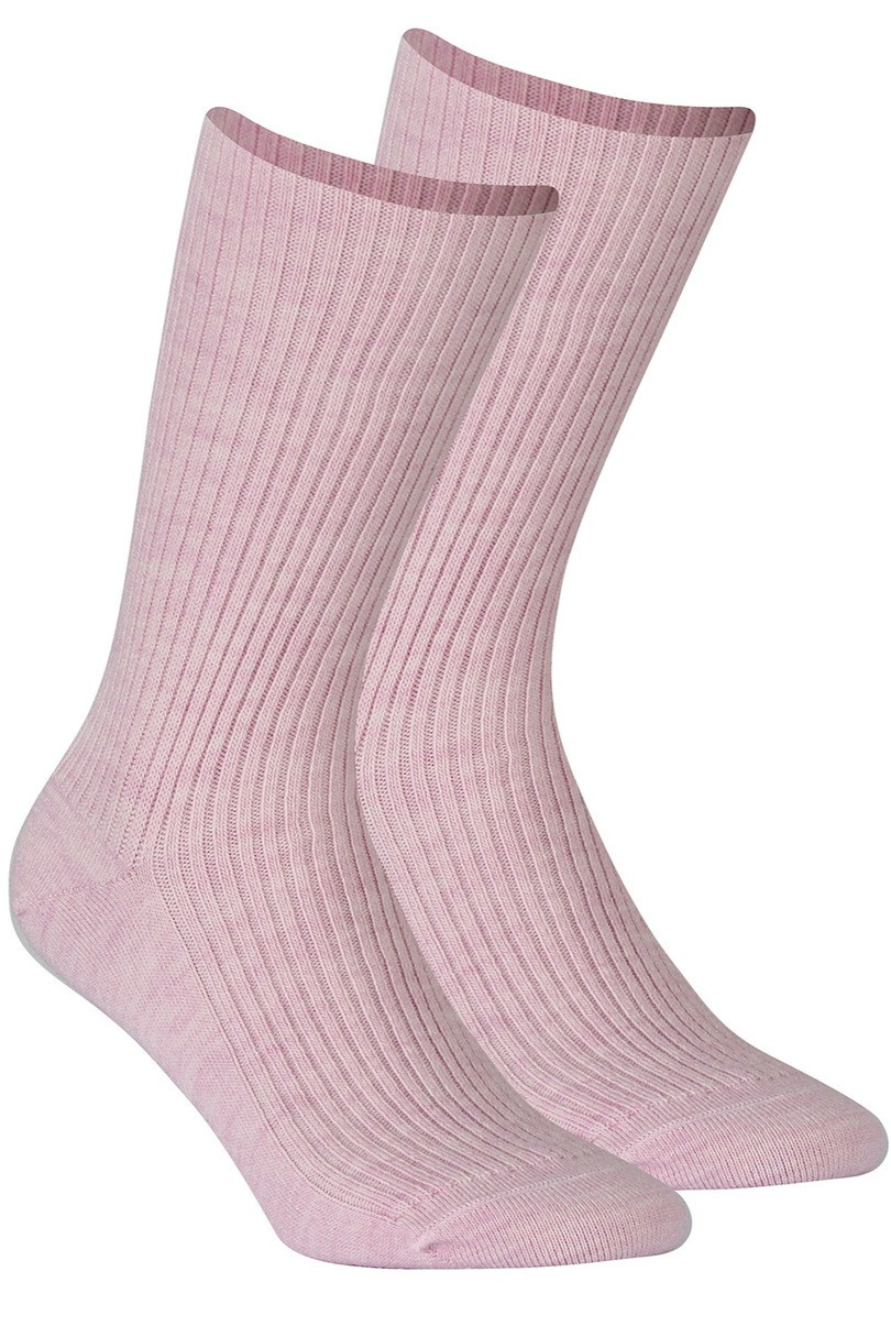 Vzorované ponožky AKRYL/VLNA W.957 pearlpink UNI