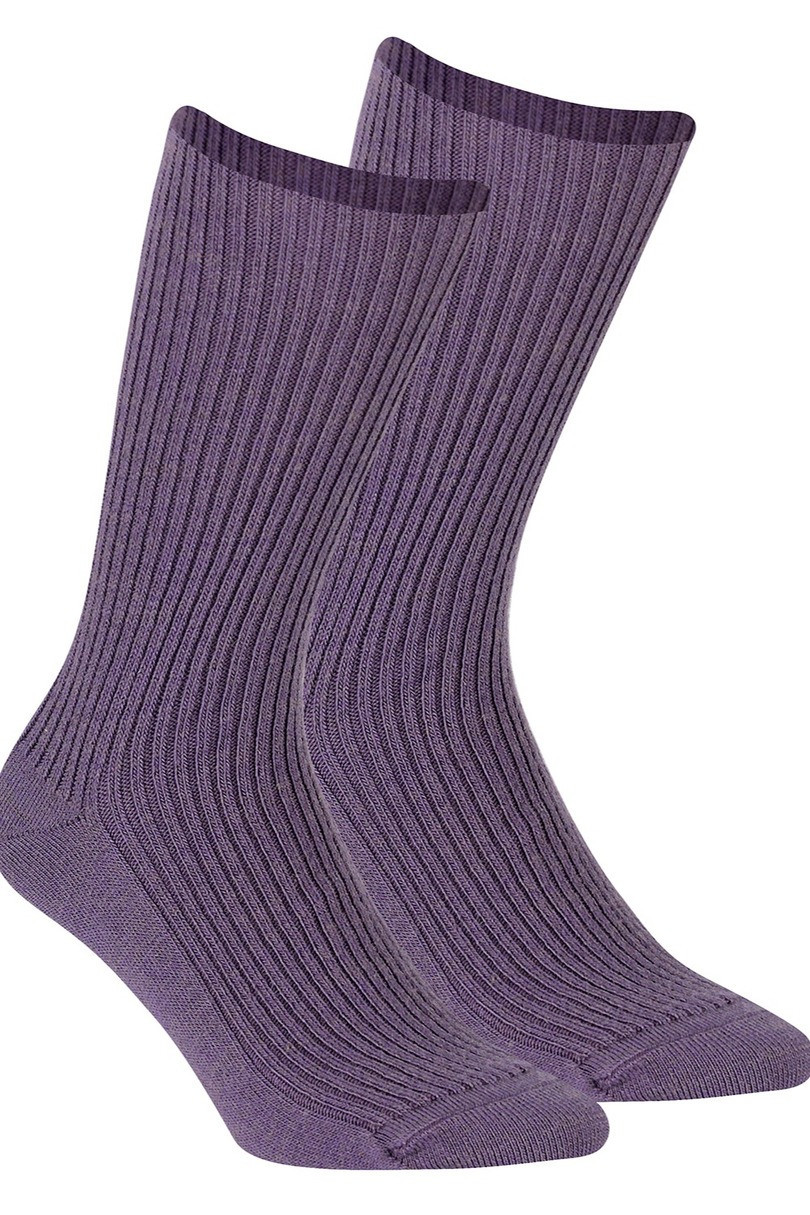 Vzorované ponožky AKRYL/VLNA W.957 fialová UNI
