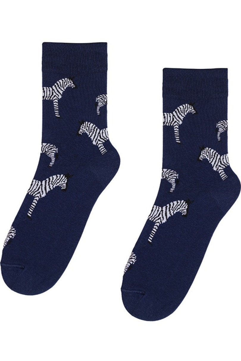 Vzorované pánské ponožky PERFECT MAN-CASUAL Námořnictvo 45-47