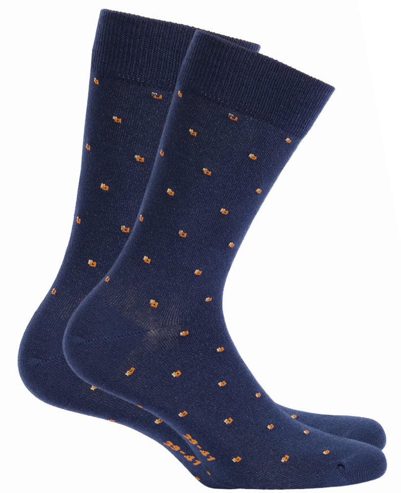 Vzorované pánské ponožky PERFECT MAN-CASUAL Námořnictvo 45-47