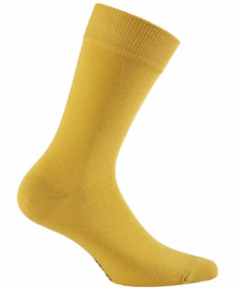 Hladké pánské ponožky PERFECT MAN - CASUAL Žlutá 45-47