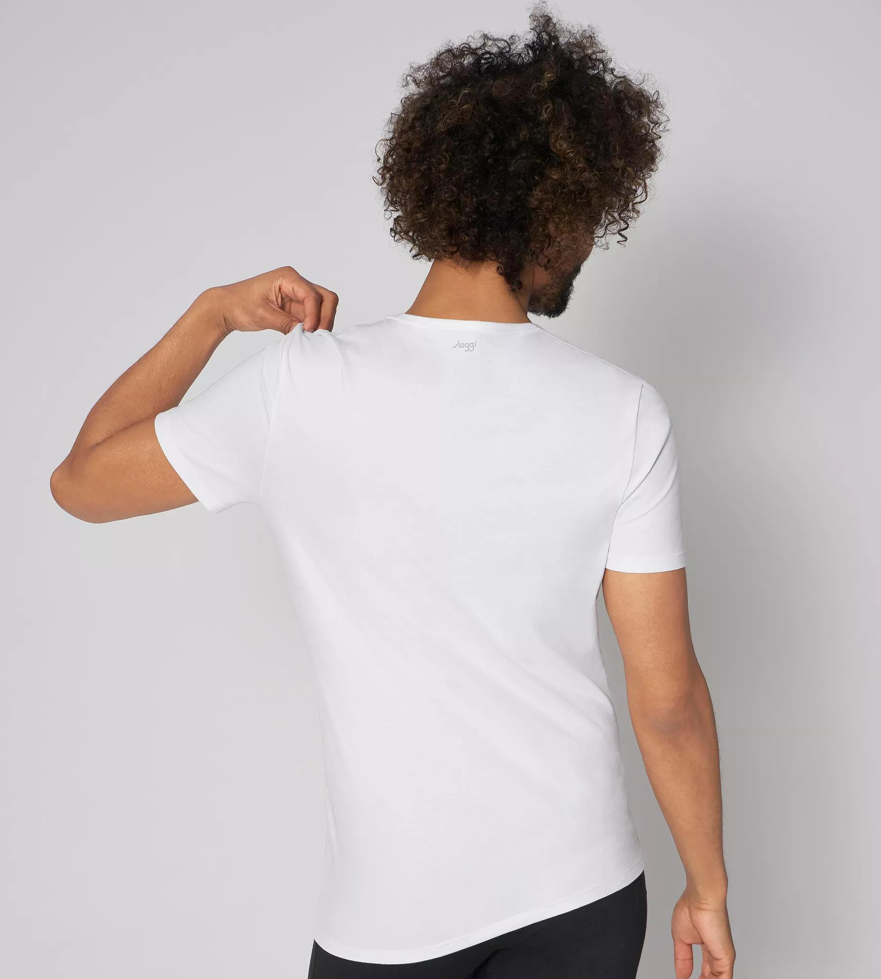 Pánské tričko GO Shirt O-Neck Slim Fit - WHITE - bílá 0003 - SLOGGI WHITE S