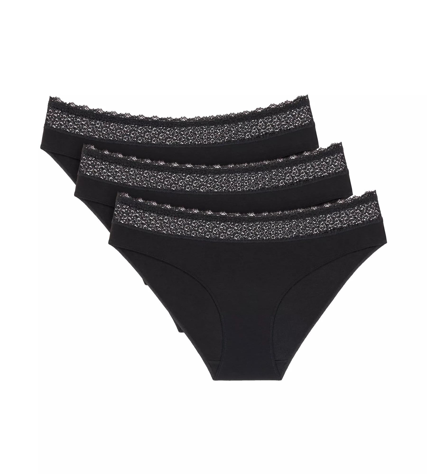 Dámské kalhotky Feel of Modal Tai 3P - BLACK - černá 0004 - TRIUMPH BLACK XS