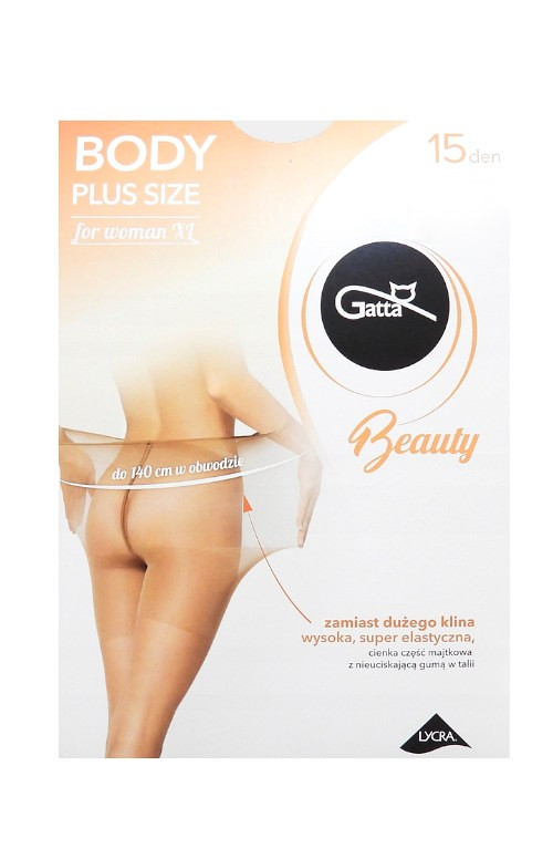 Dámské punčochové kalhoty Gatta Body Plus Size 15 den for Woman XL béžová/dec.béžová 4-L