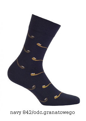 Pánské ponožky Wola Perfect Man vzorované W 94N03 Casual fialová 45-47