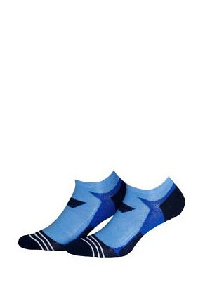 Pánské kotníkové ponožky Wola Sportive W91.1N3 Ag+ vzor Námořnictvo 45-47