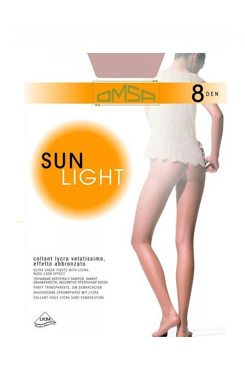 Dámské punčochové kalhoty Omsa Sun Light 8 den nero/černá 5-XL