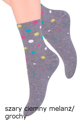 Dámské vzorované ponožky Steven art.099 džíny/lurex 38-40