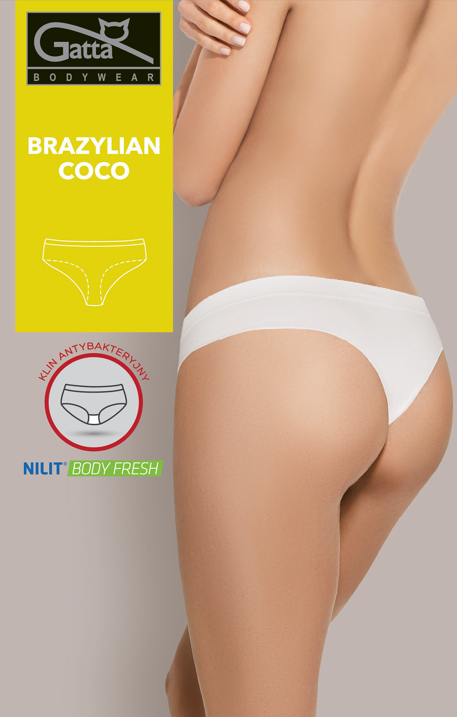 Dámské kalhotky brazilky Gatta 41606S Coco bílá/bílá S