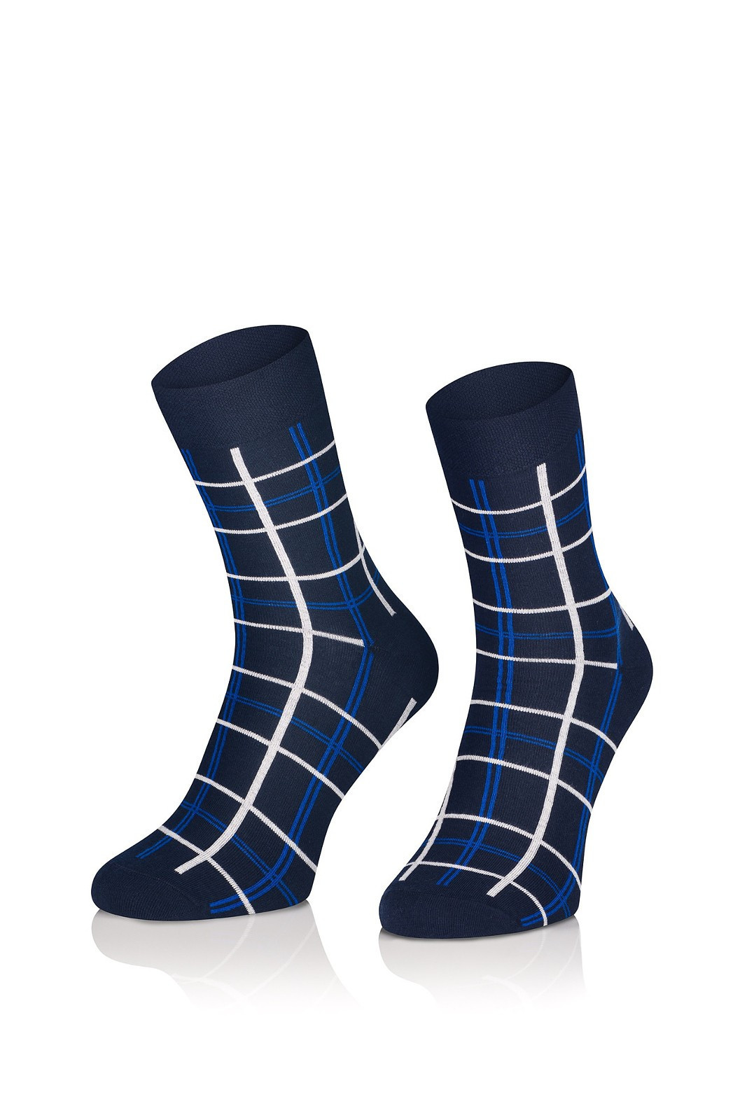 Pánské vzorované ponožky Intenso Superfine 1955 tmavě modrá 41-43