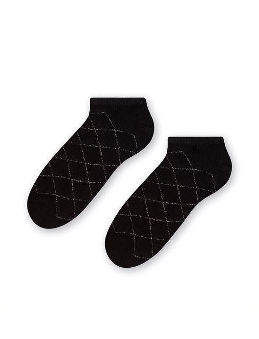 Dámské ponožky Steven art.066 Comet Lurex melanžově šedá 35-37