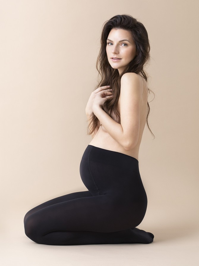 Těhotenské punčochové kalhoty Fiore W 5002 Juno Mama 50 den 3-4 černá 3-M