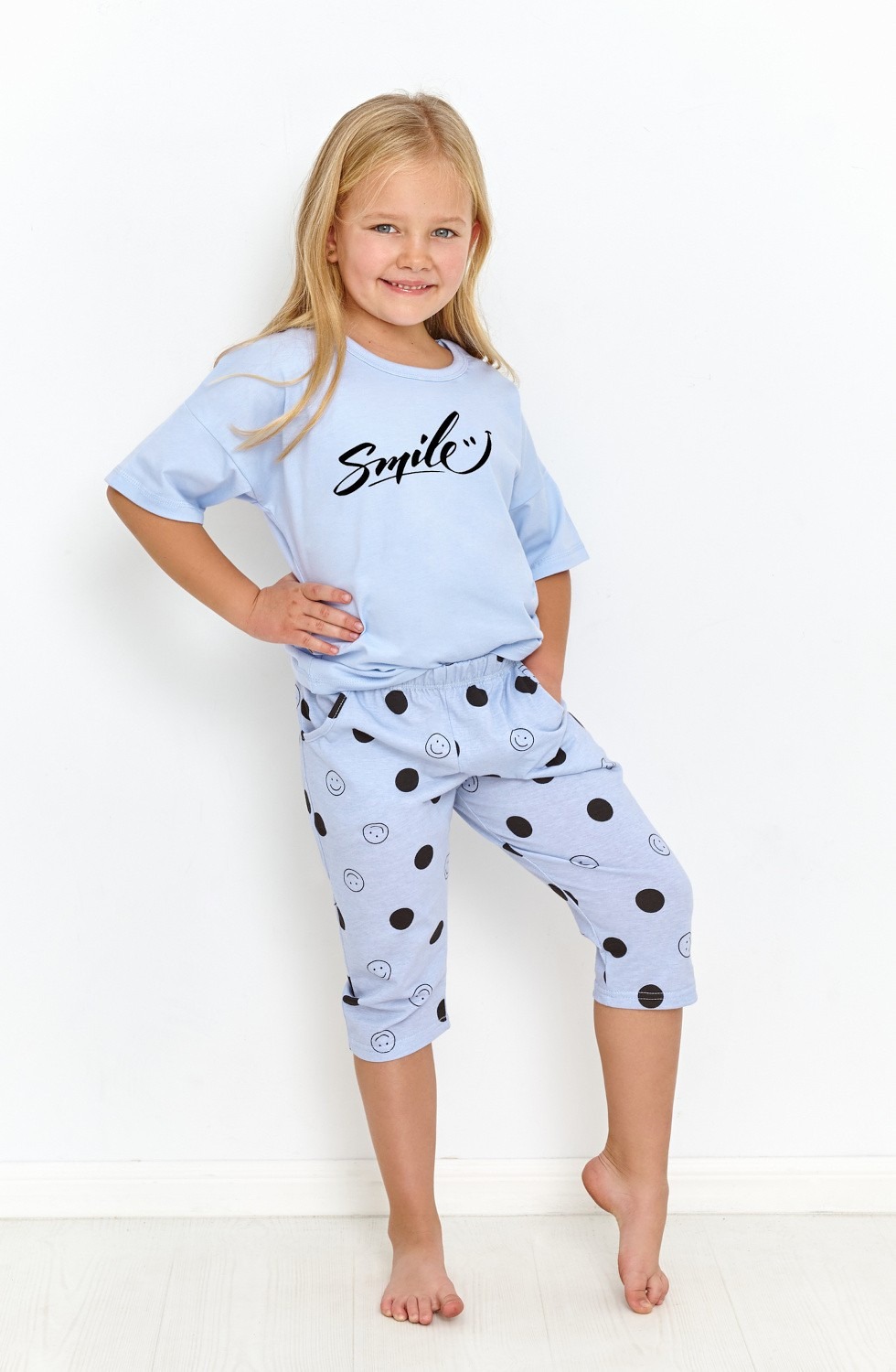 Dívčí pyžamo Taro 2903 kr/r Chloe 104-116 L23 modrá 110