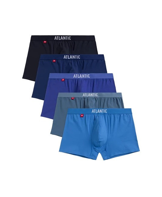 Pánské boxerky Atlantic 5SMH-004/24 A'5 M-2XL černo-fialovo-modrá M