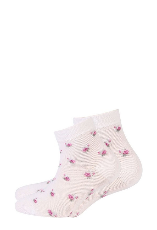 Dívčí vzorované ponožky Gatta 214.59N Cottoline 15-20 sytě bílá 15-17