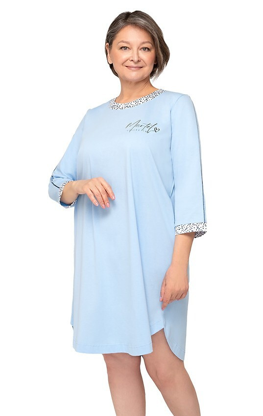 Dámská noční košile Martel 252 Laura II 3/4 M-3XL modrá XL