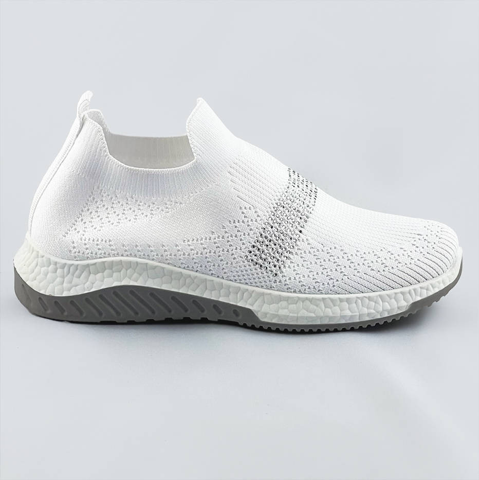 Bílé ažurové dámské boty se zirkony (C1057) odcienie bieli XL (42)