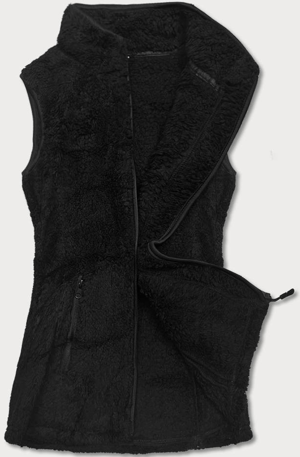 Černá dámská plyšová vesta (HH005-1) odcienie czerni S (36)