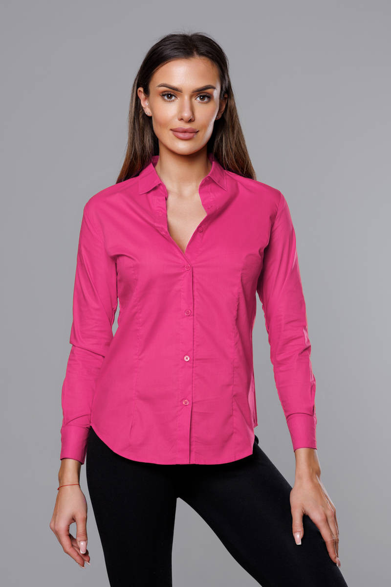 Klasická růžová dámská košile (HH039-51) odcienie różu S (36)
