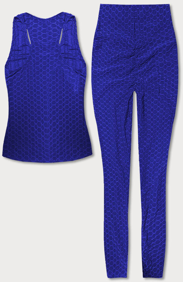 Světle modrý sportovní komplet - top a legíny (YW88037-9) odcienie niebieskiego L (40)