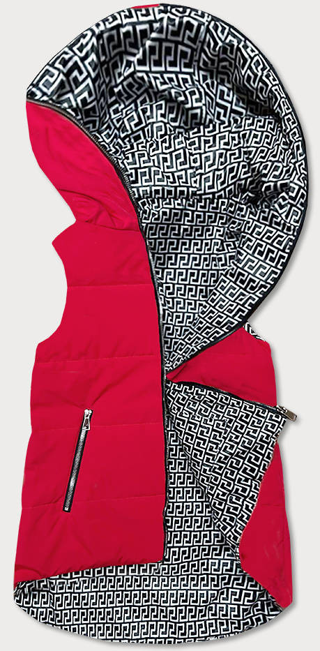 Červená oboustraná dámská vesta (R8006) odcienie czerwieni 54