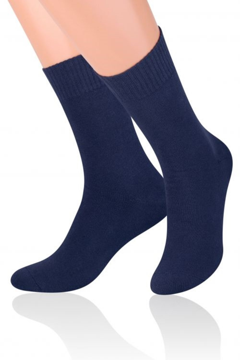 Pánské ponožky 015 Frotte dark blue - Steven tmavě modrá 44/46