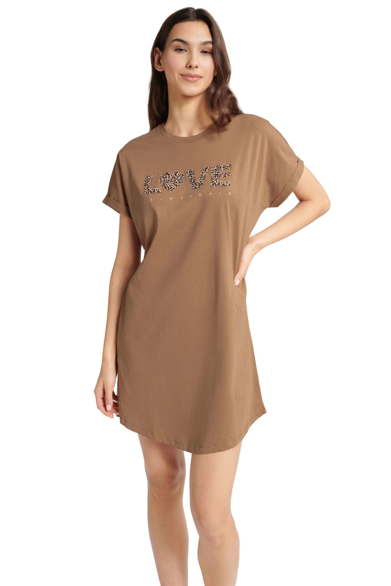 Noční košile 40616 Boutique - HENDERSON Hnědá XL