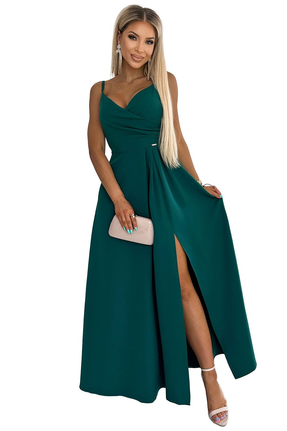 Dámské šaty 299-11 CHIARA - NUMOCO Zelená XL