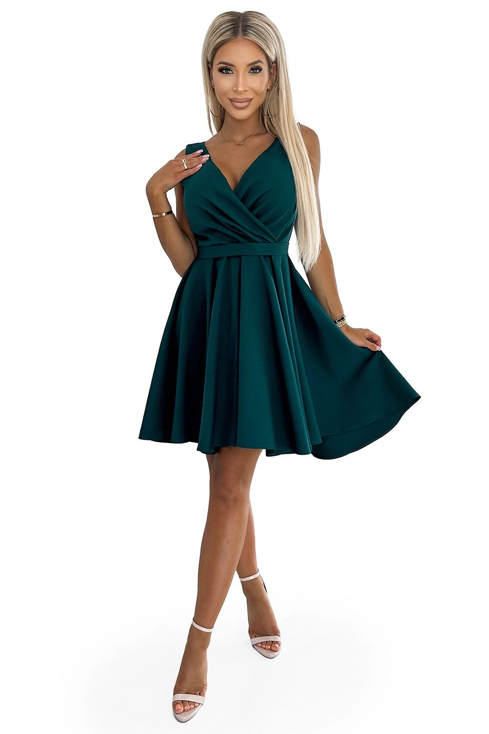 Dámské šaty 478-3 MAYA - NUMOCO Zelená XL
