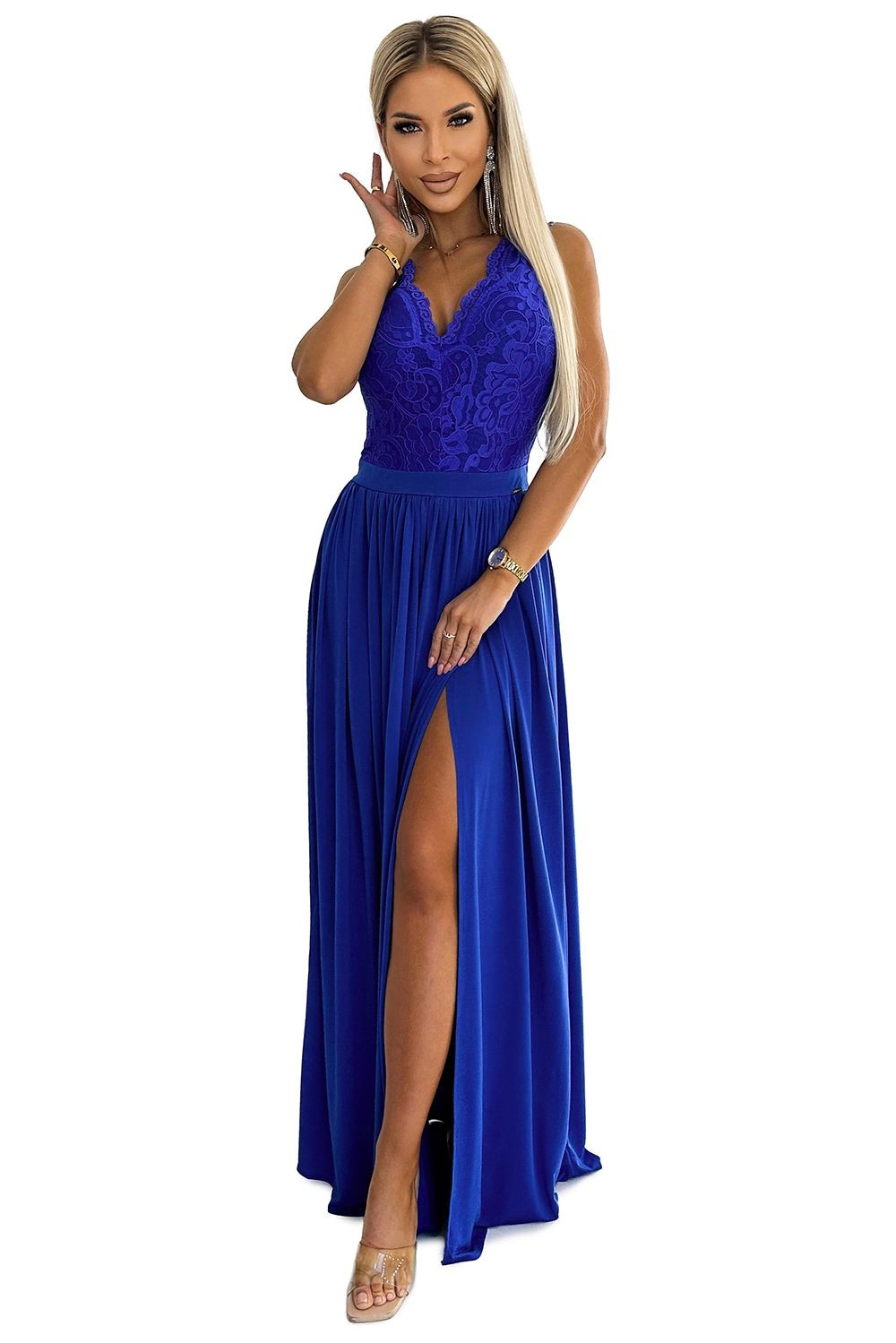 Dámské šaty 211-7 LEA - NUMOCO Modrá M