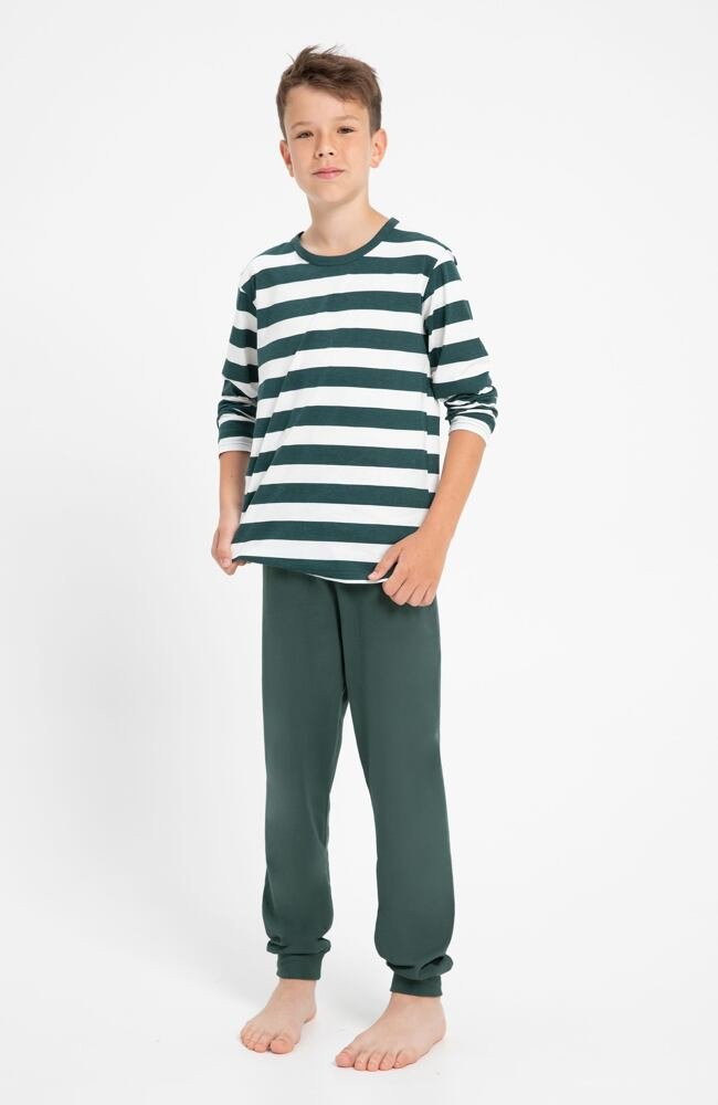Chlapecké pyžamo Blake zeleno-bílé pro starší zelená 146