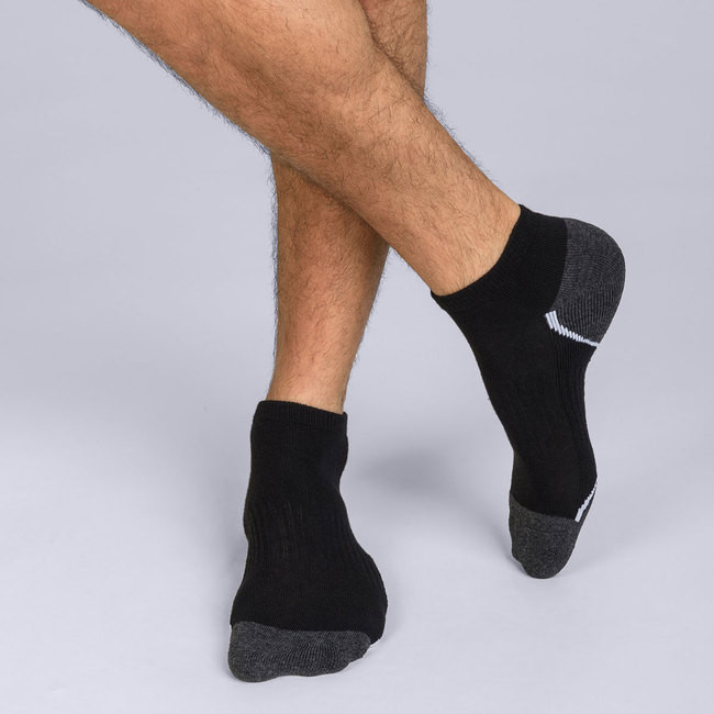 Pánské sportovní ponožky 3 páry DIM SPORT IN-SHOE 3x - DIM SPORT - černá 43 - 46