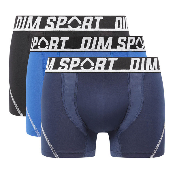 Pánské sportovní boxerky 3 ks DIM SPORT MICROFIBRE BOXER 3x - DIM SPORT - černá XXL