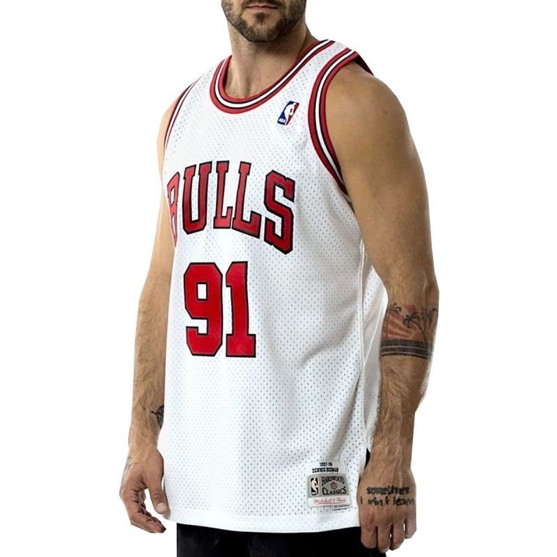 Mitchell & Ness Chicago Bulls NBA Swingman Jersey Bulls 97-98 Dennis Rodman M SMJYAC18079-CBUWHIT97DRDN pánské oblečení L