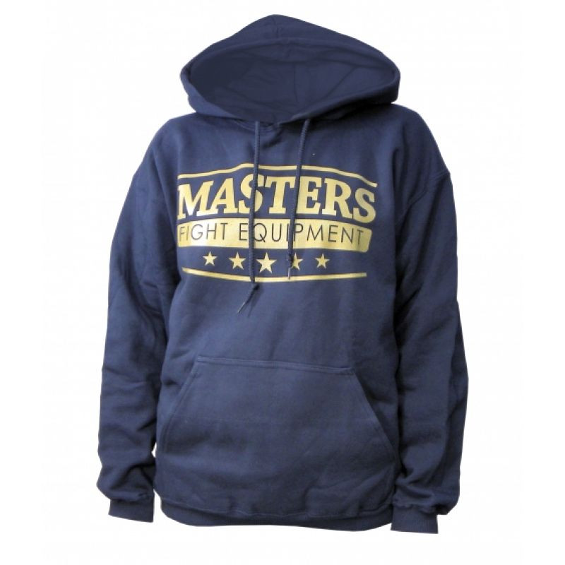 Masters M BS-MFE 06855-M1208 mikina s kapucí tmavě modrá se zlatým potiskem+XL