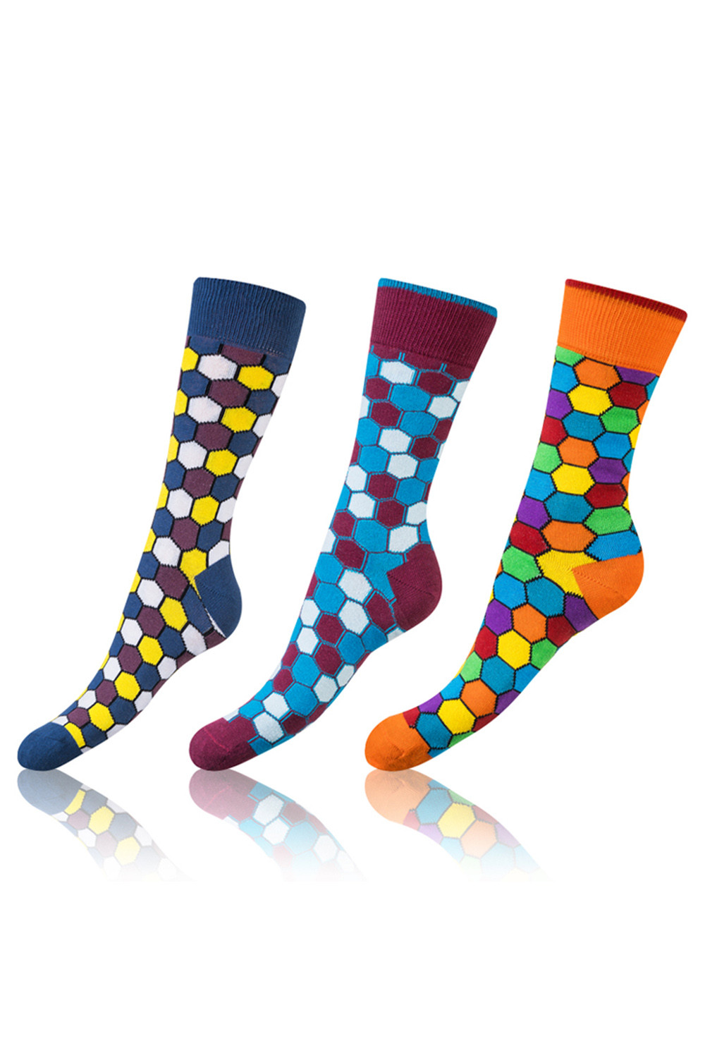 Bellinda Crazy Socks BE491004-307 3-pack kolor:karo 43-46