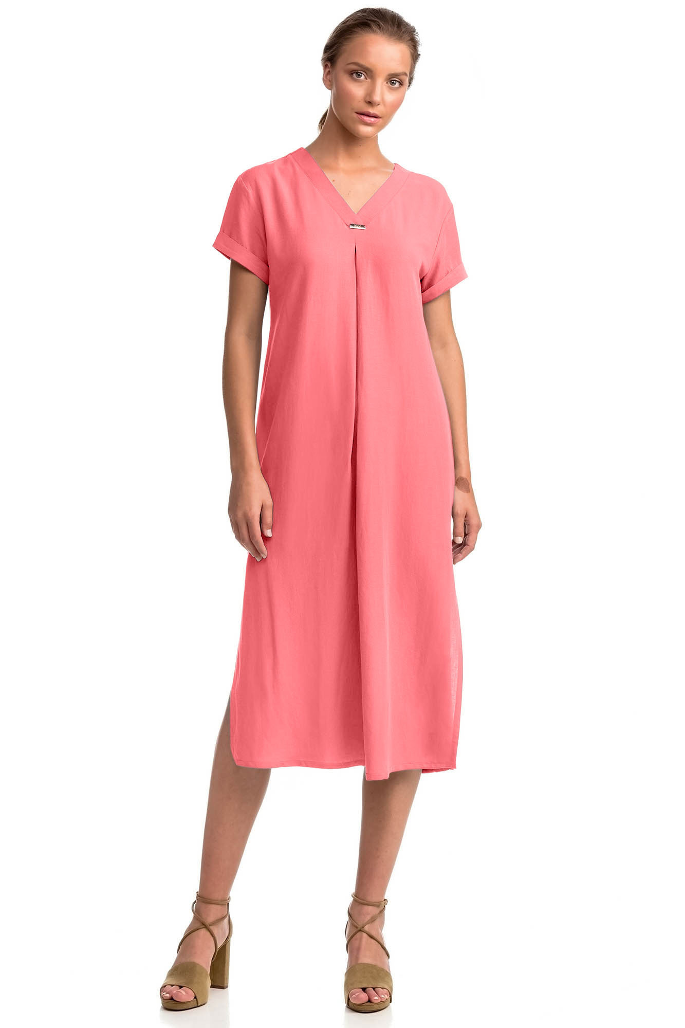 Vamp - Letní dámské šaty 14440 - Vamp coral sugar L
